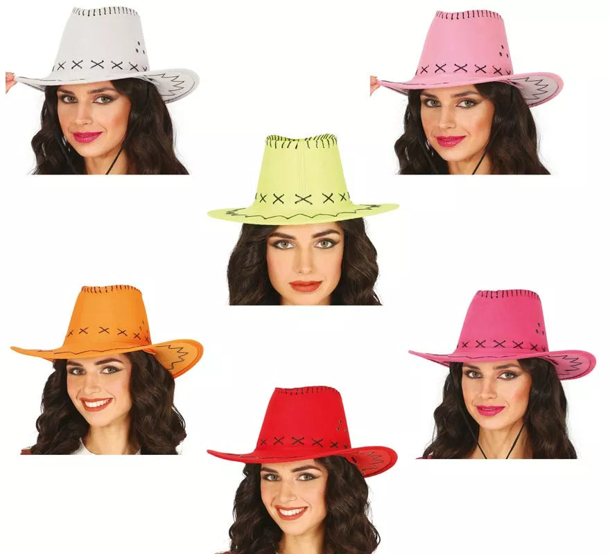Translation missing: pt-PT.Sombrero Vaquero Similpiel en varios colores adulto