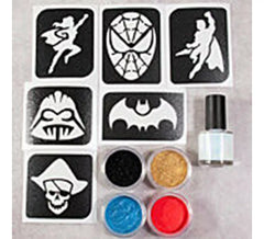 Pó Espumante ou Pó Brilhante Hero 4x5 ml + Fix Gel