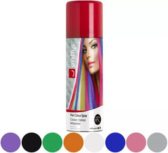 Spray de tinta para cabelo 125ml em várias cores
