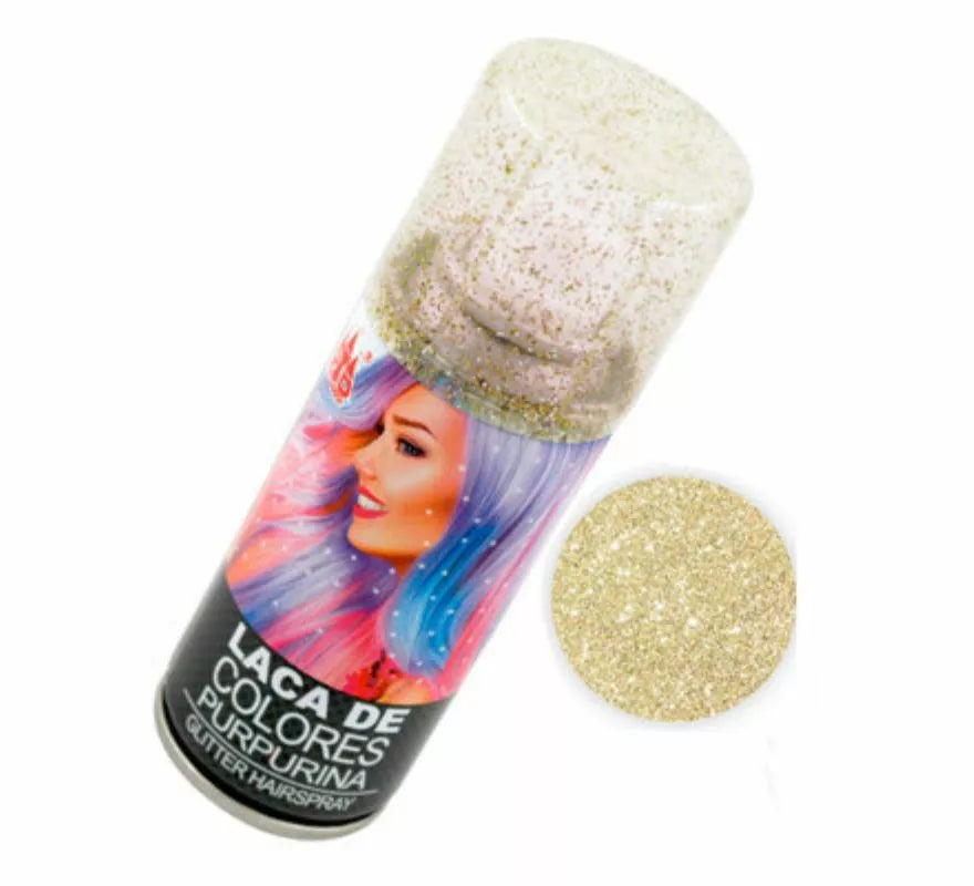 Spray Laca Destellos Purpurina de 100 ml en varios colores