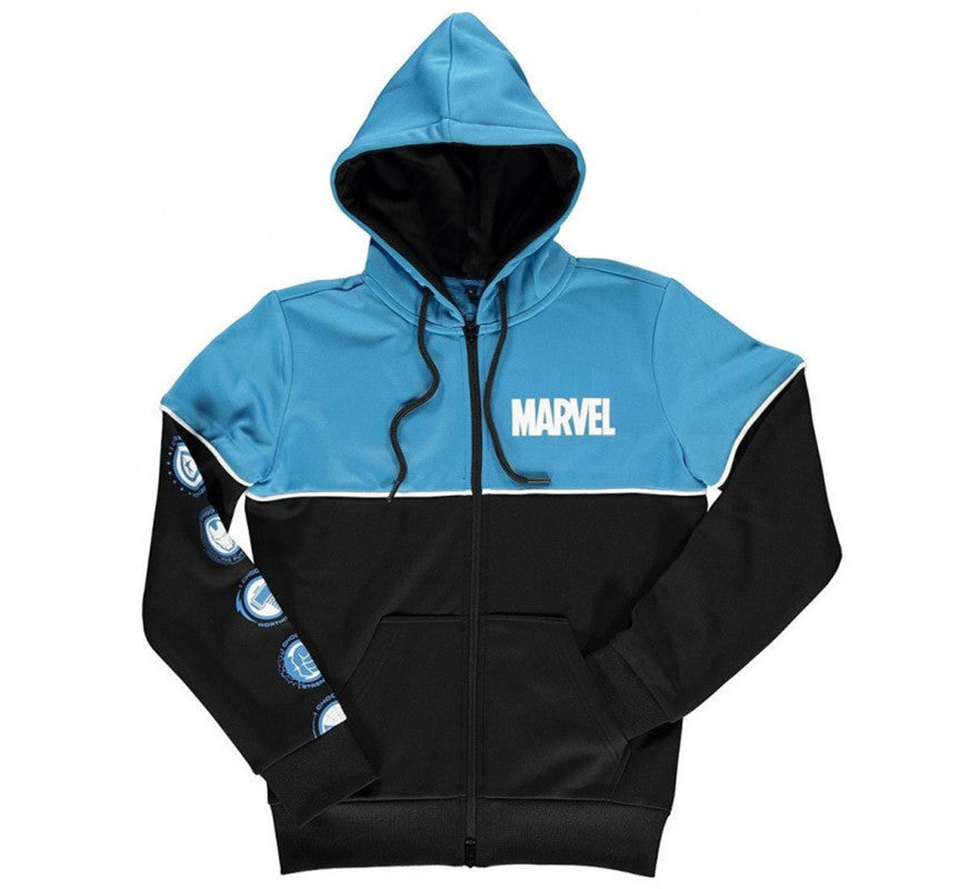 Translation missing: pt-PT.Sudadera chica Logo Marvel color azul