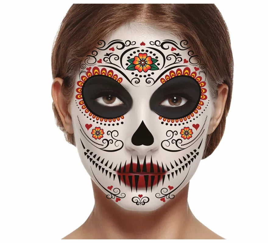Translation missing: pt-PT.Tatuaje de Catrina Facial de 30x14 cm