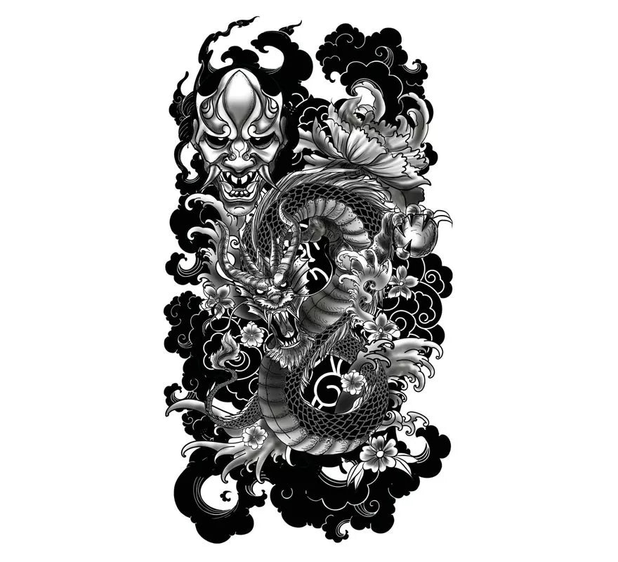Translation missing: pt-PT.Tatuaje de Dragón y Demonio