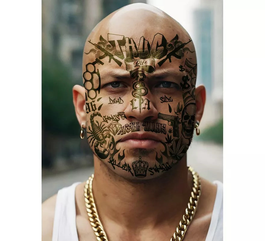 Translation missing: pt-PT.Tatuaje de Vida de Matón Facial