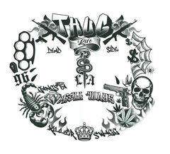 Tatuagem Facial Thug Life