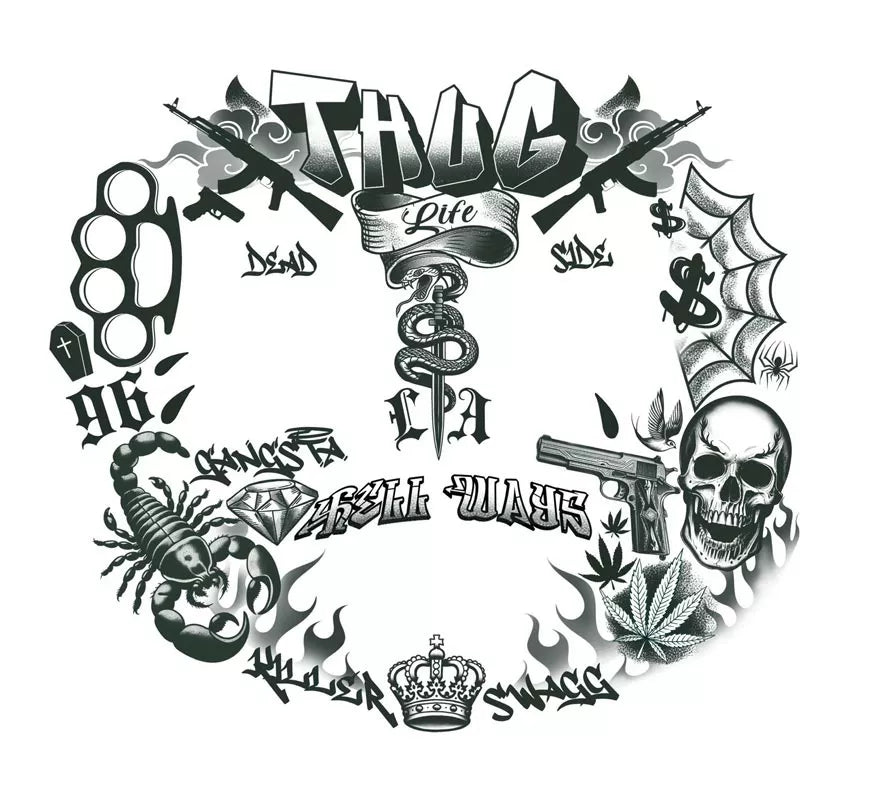 Translation missing: pt-PT.Tatuaje de Vida de Matón Facial
