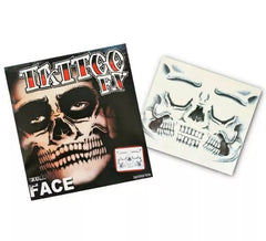 Tatuagem de rosto de esqueleto de Halloween Fx