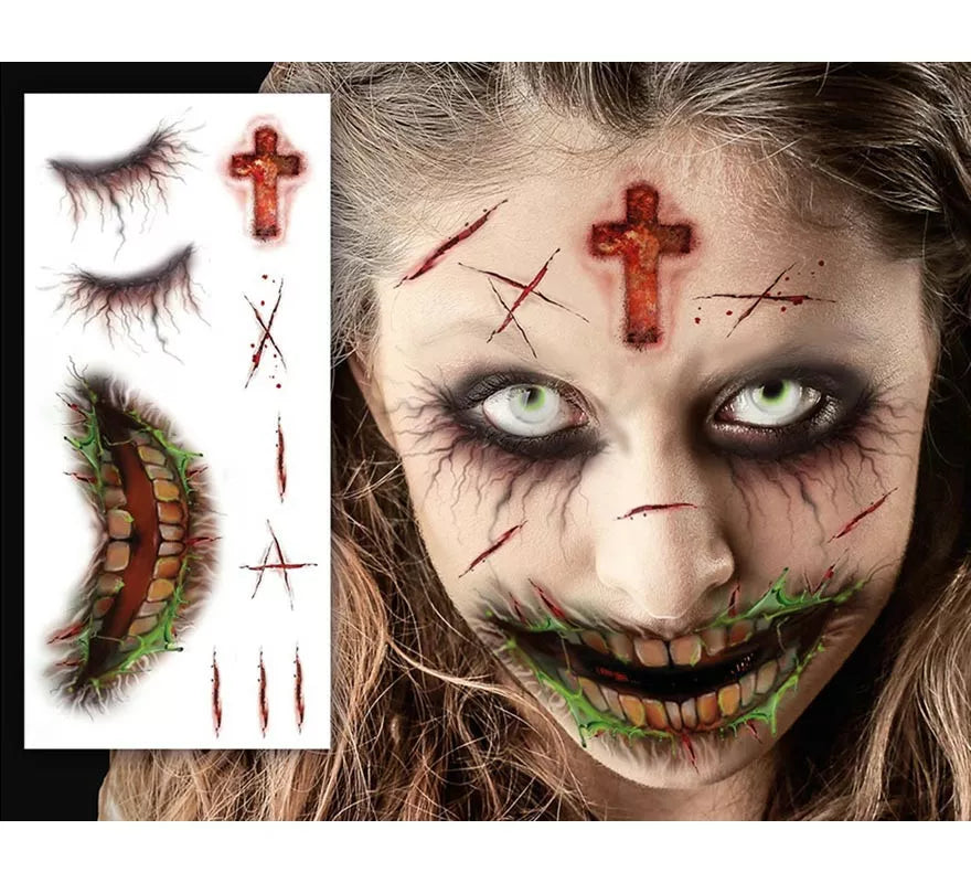 Translation missing: pt-PT.Tatuaje Facial Zombie