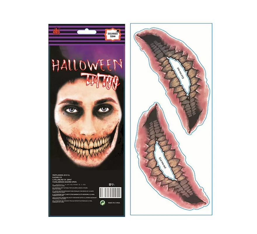 Translation missing: pt-PT.Tatuaje Halloween de Boca tenebrosa