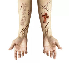 Tatuagens adesivas de feridas possuídas