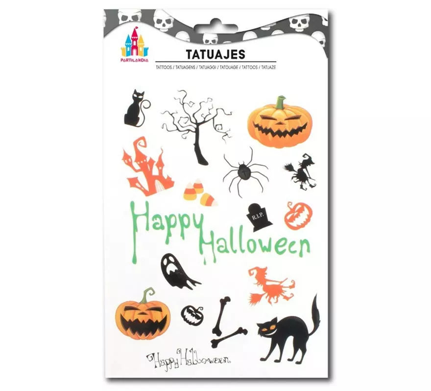 Translation missing: pt-PT.Tatuajes Happy Halloween en modelos surtidos