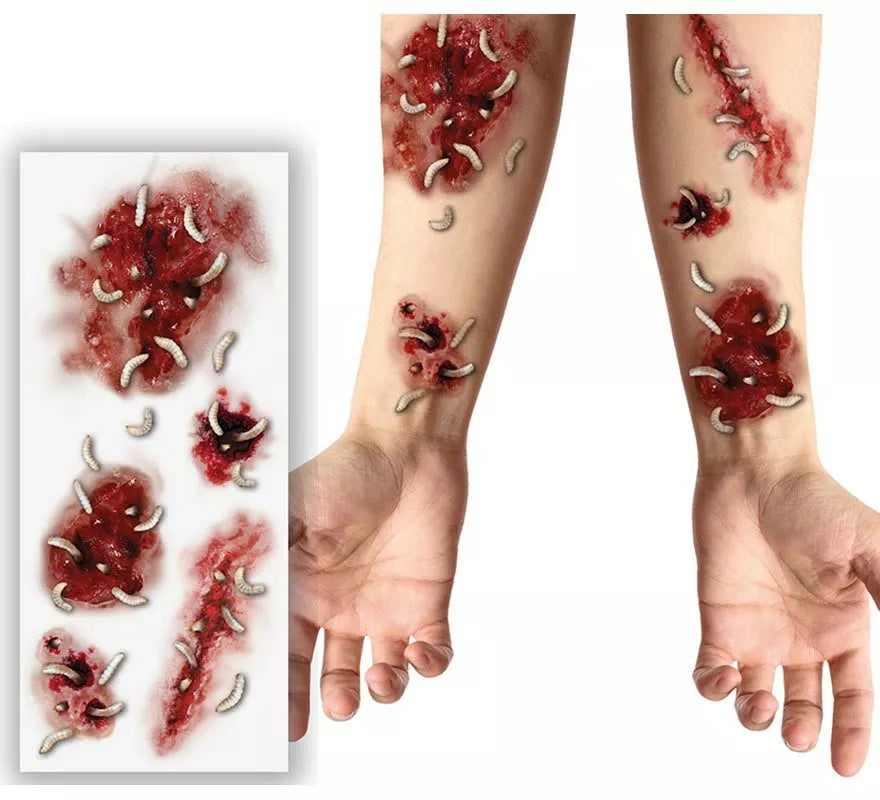 Translation missing: pt-PT.Tatuajes Heridas con Gusanos