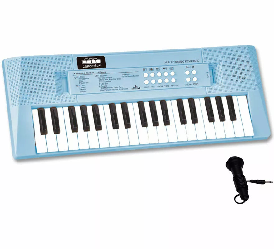 Translation missing: pt-PT.Teclado Electrónico de 37 Teclas azul, con Micrófono USB