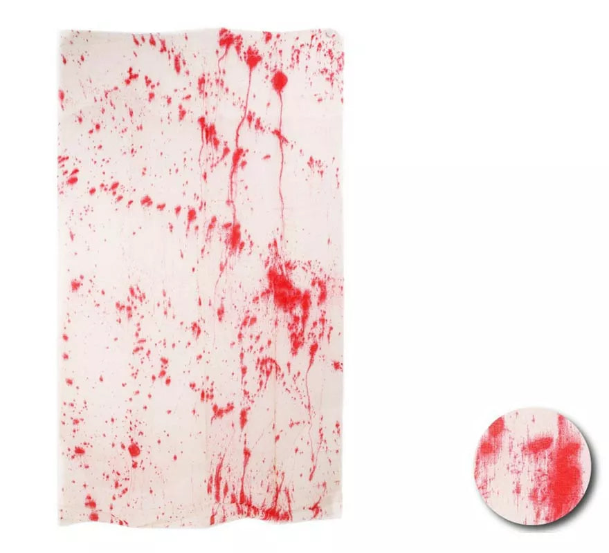 Translation missing: pt-PT.Tela blanca con Sangre falsa decorativa de 1x1,65 m