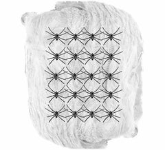 500g de teia de aranha branca com 20 aranhas
