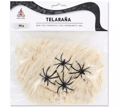 50g de teia de aranha branca envelhecida