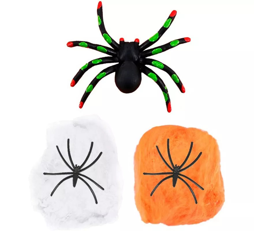 Translation missing: pt-PT.Telaraña Blanco y naranja con Arañas