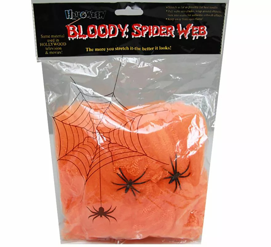 Telaraña con 2 arañas en varios colores