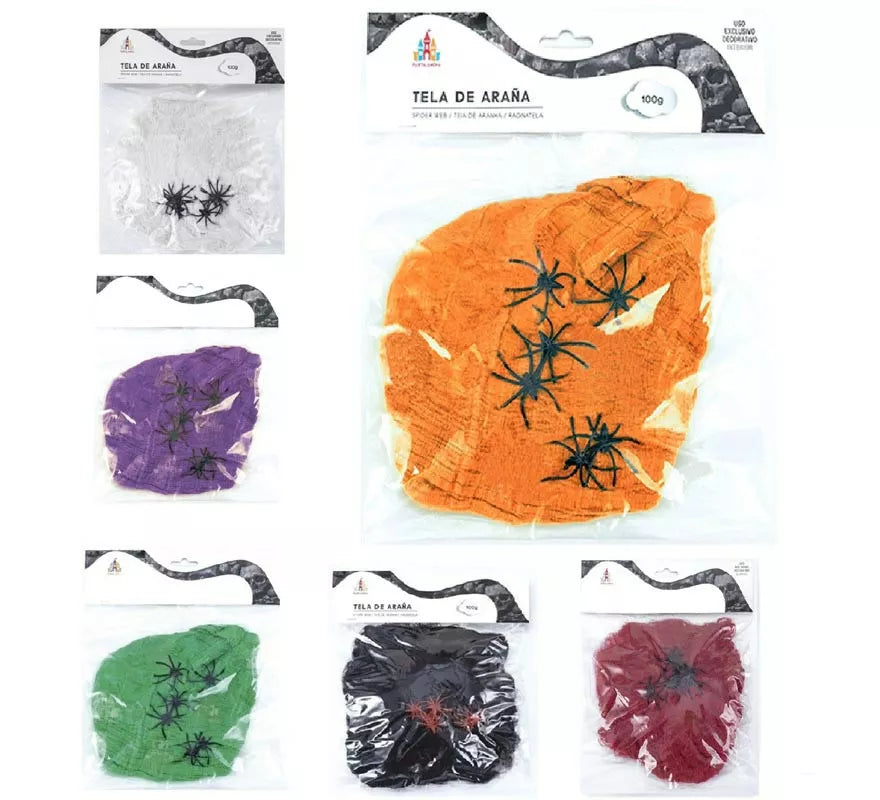 Translation missing: pt-PT.Telaraña con arañas de 100 g en varios colores