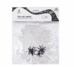 Teia de aranha com aranhas de 100 g em diversas cores