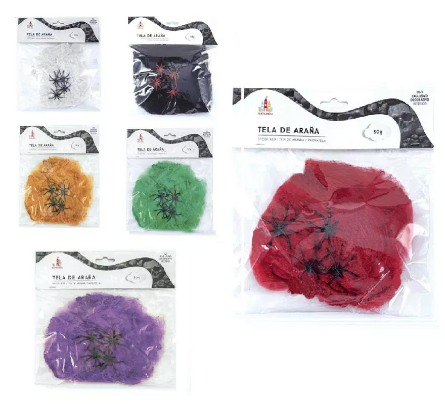 Translation missing: pt-PT.Telaraña con arañas de 50 g en varios colores
