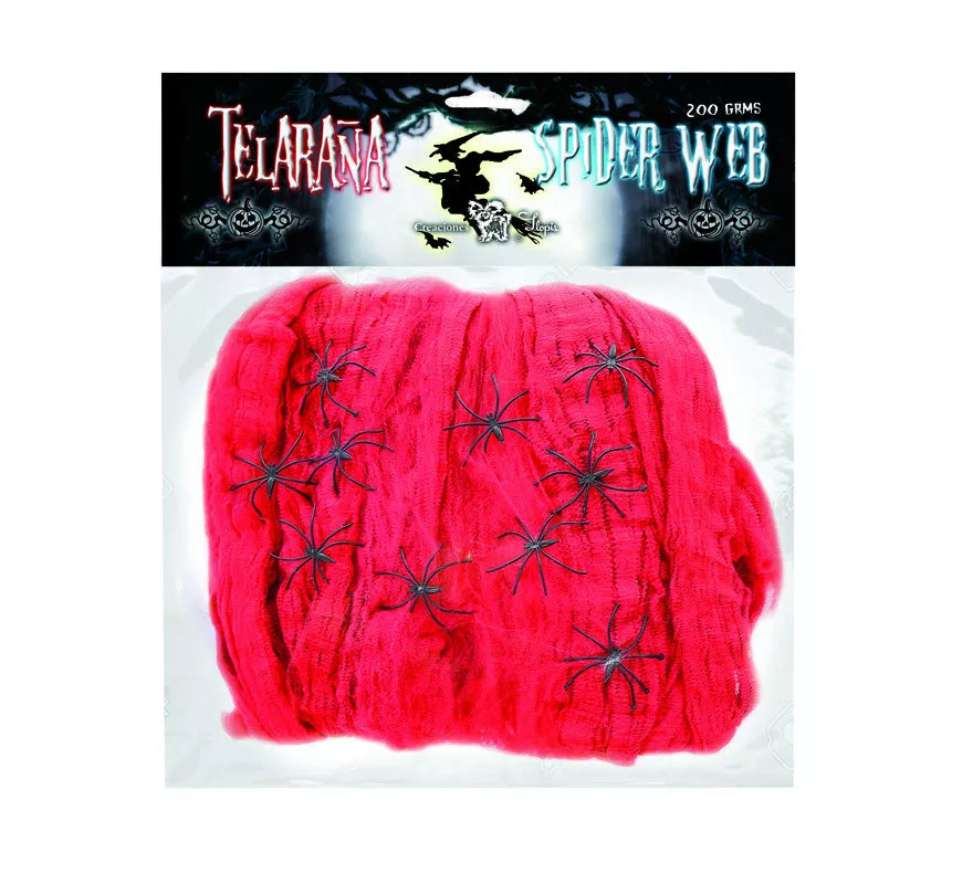 Translation missing: pt-PT.Telaraña de 200 gr con 10 Arañas de colores surtidos