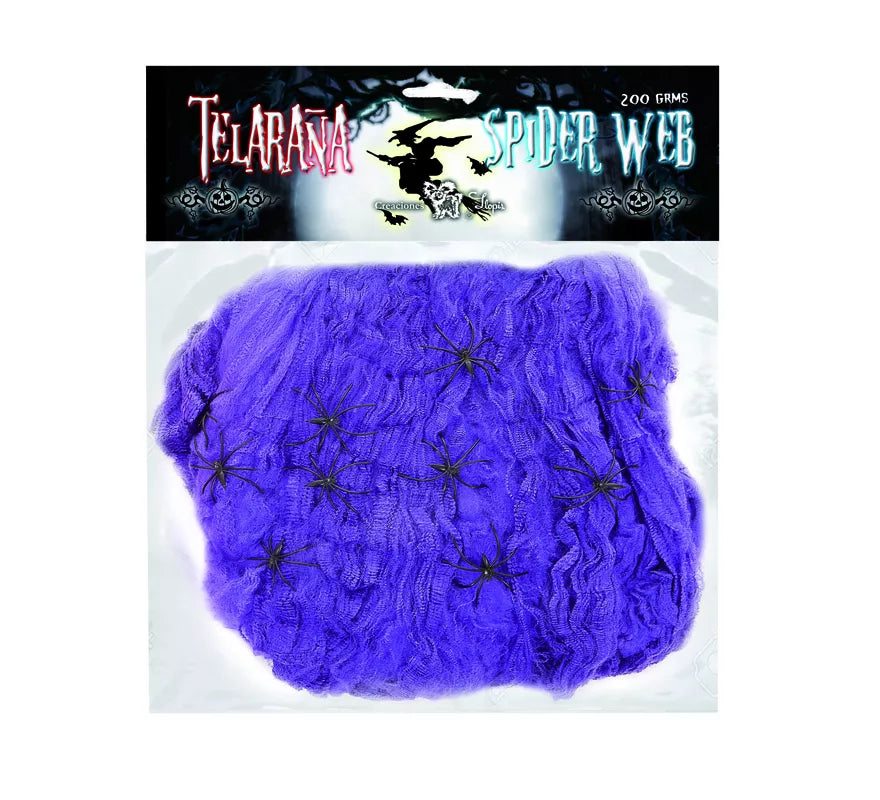 Translation missing: pt-PT.Telaraña de 200 gr con 10 Arañas de colores surtidos