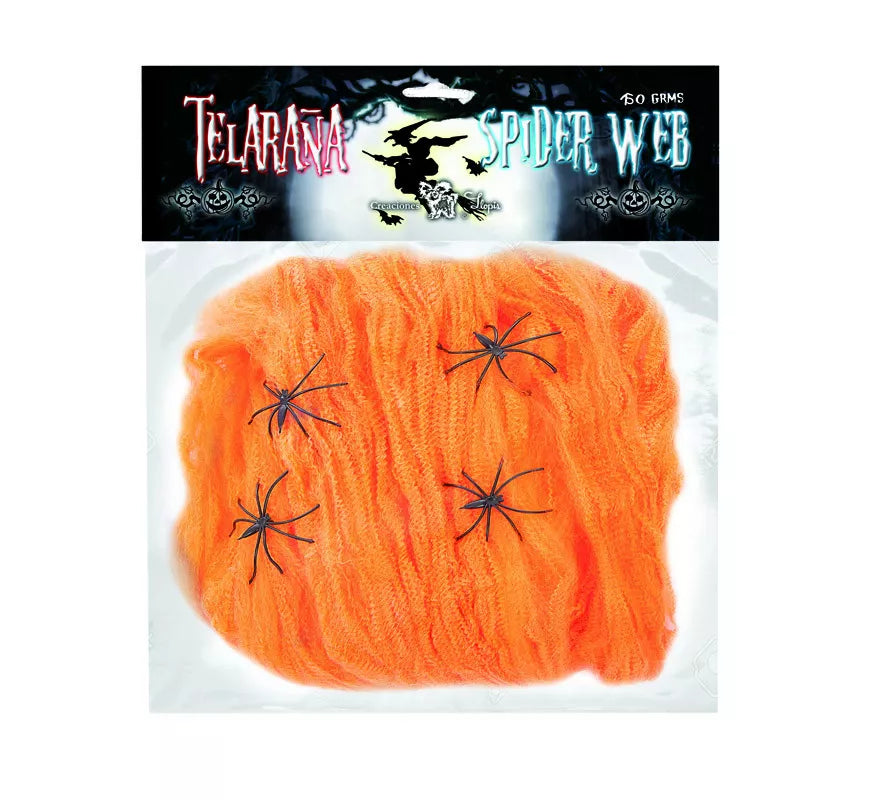 Translation missing: pt-PT.Telaraña de 50 gr con 4 Arañas de colores surtidos