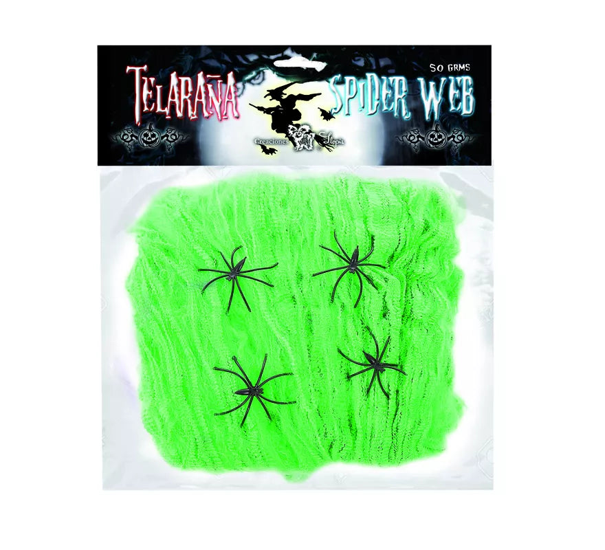 Translation missing: pt-PT.Telaraña de 50 gr con 4 Arañas de colores surtidos