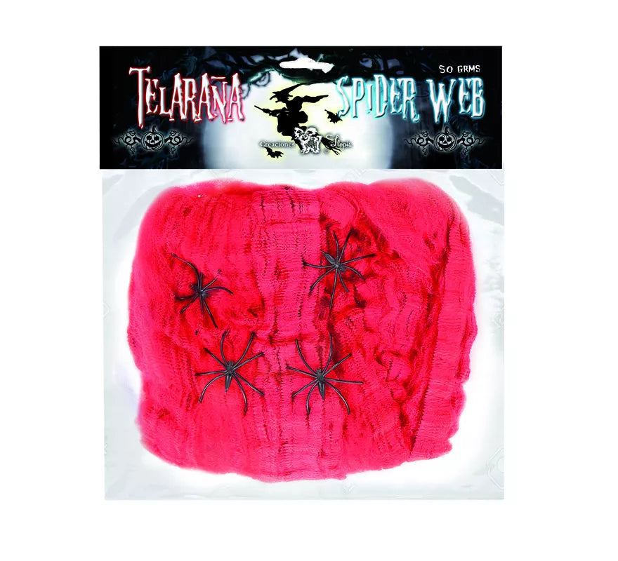 Translation missing: pt-PT.Telaraña de 50 gr con 4 Arañas de colores surtidos