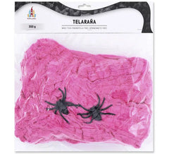 300g de teia de aranha fúcsia.