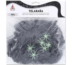 100g de teia de aranha cinza.