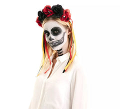 Dia dos Mortos Tiara com Rosas