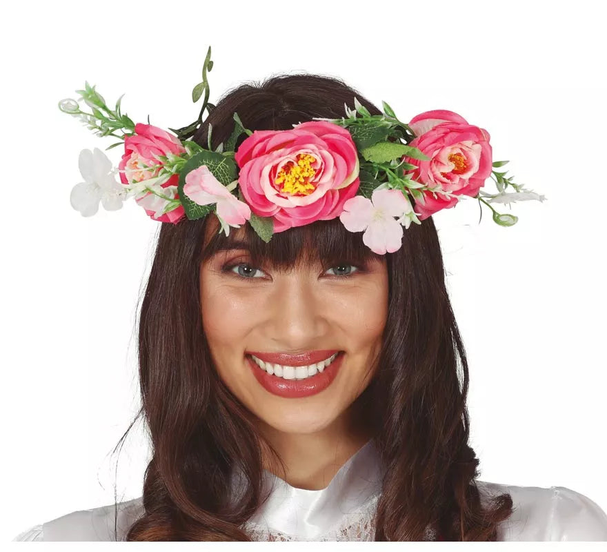 Translation missing: pt-PT.Tiara de Flores Rosadas