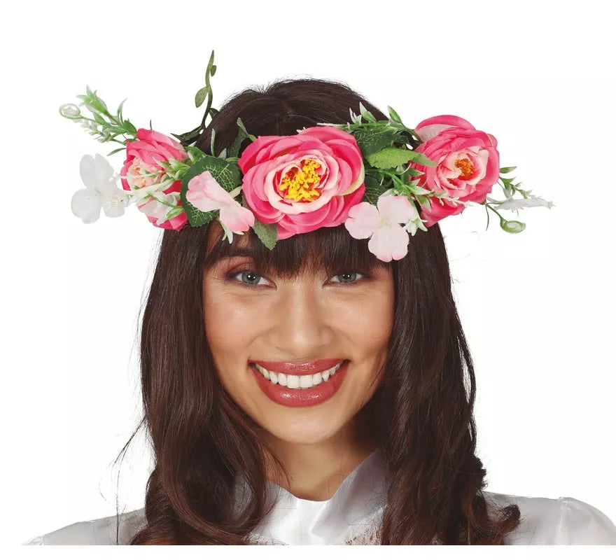 Translation missing: pt-PT.Tiara de Flores Rosadas