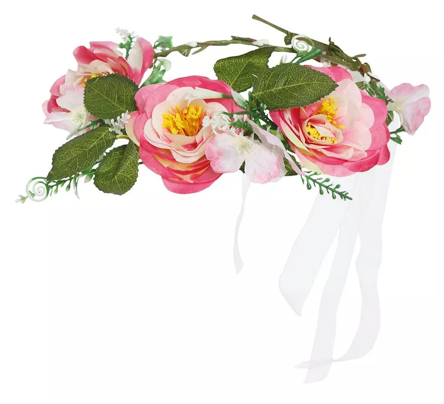 Translation missing: pt-PT.Tiara de Flores Rosadas