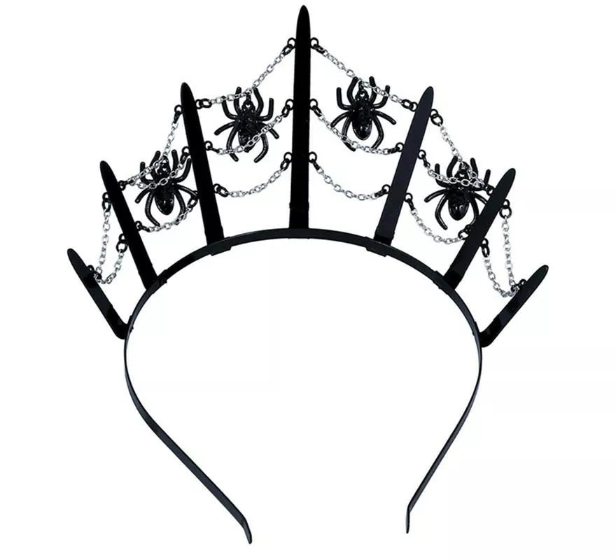Translation missing: pt-PT.Tiara Metálica de Arañas negras