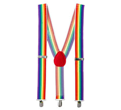 Suspensórios arco-íris para adultos