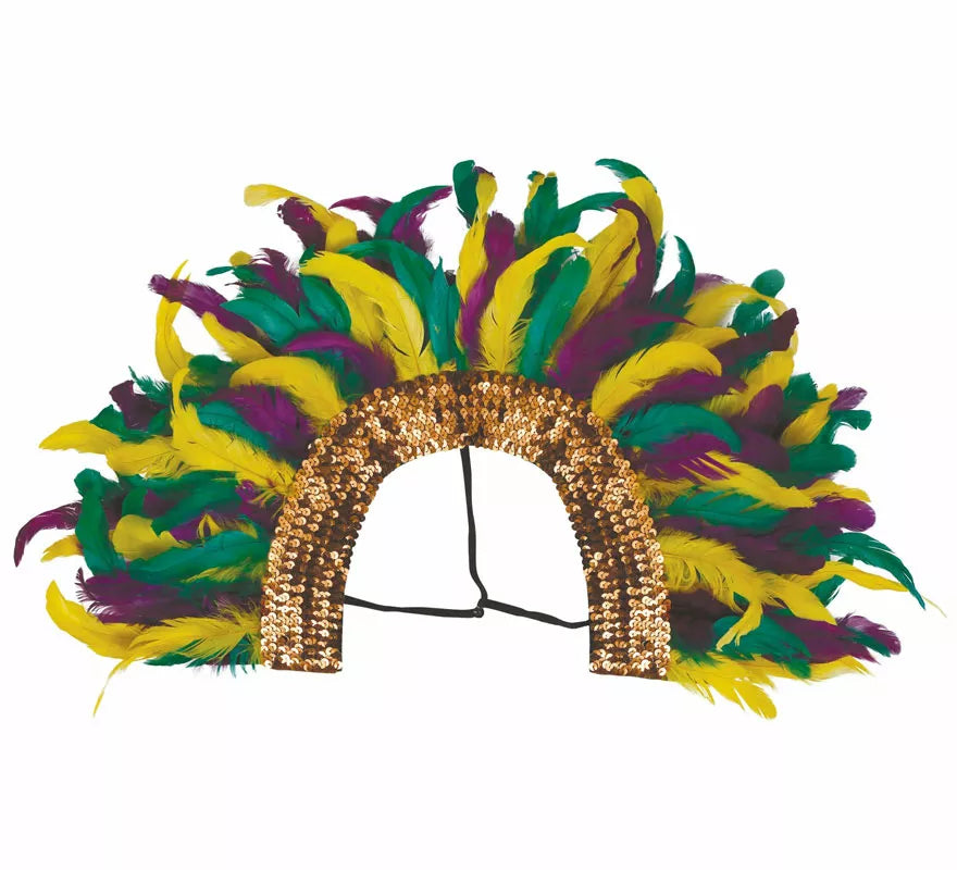Translation missing: pt-PT.Tocado con Plumas Multicolor