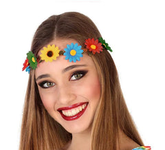 Cocar de flores multicoloridas