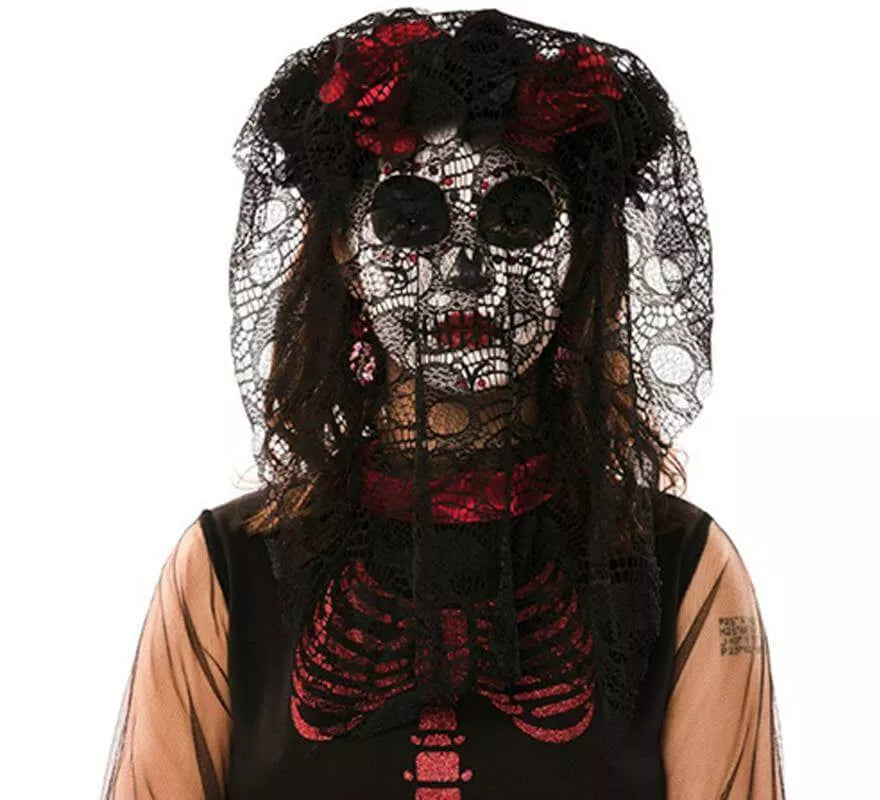Translation missing: pt-PT.Tocado y Velo Negro del Día de los Muertos