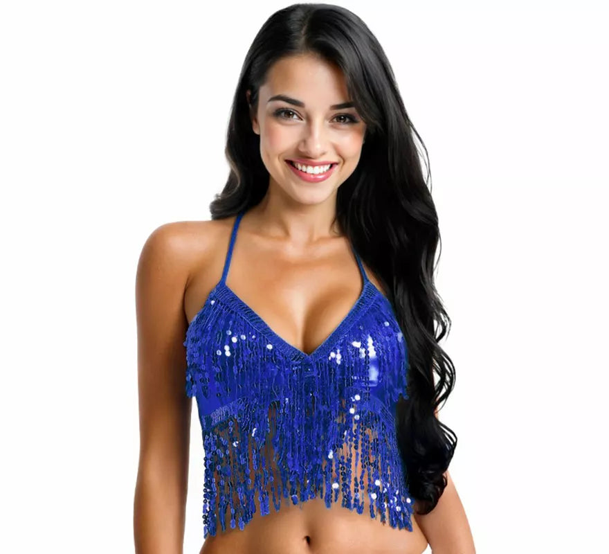 Translation missing: pt-PT.Top con Lentejuelas y Flecos en varios colores para mujer