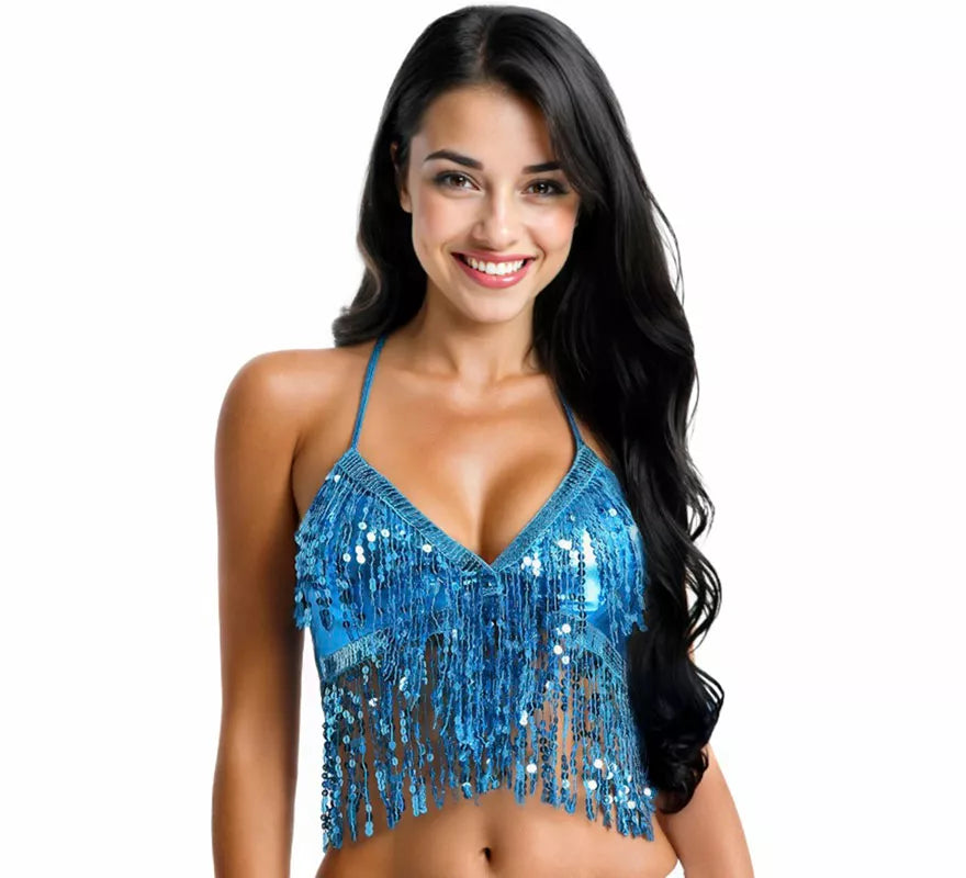 Translation missing: pt-PT.Top con Lentejuelas y Flecos en varios colores para mujer