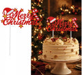 Topper rojo de Feliz Navidad para Tarta de 16x24 cm