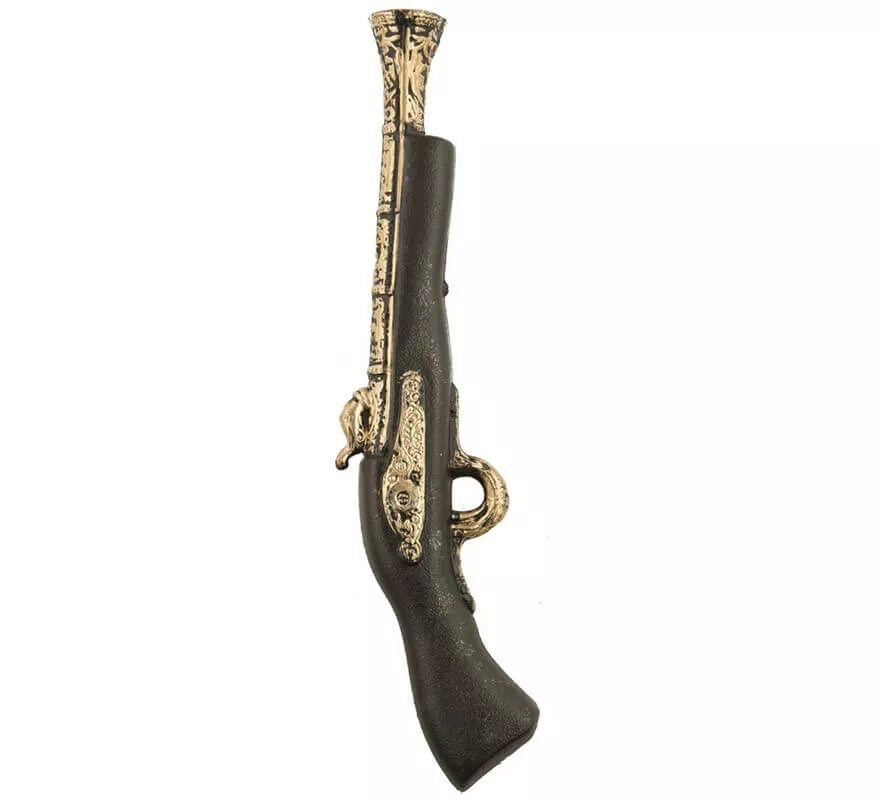 Translation missing: pt-PT.Trabuco de Pirata Negro y Dorado de 42 cm