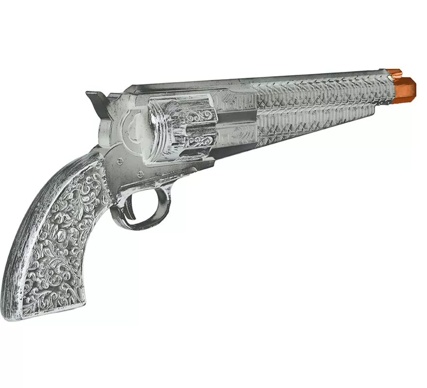 Translation missing: pt-PT.Trabuco de Pistolero plateado de 30 cm de Plástico