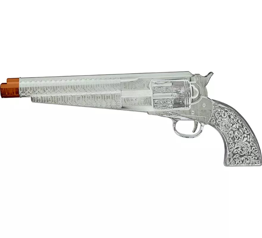 Translation missing: pt-PT.Trabuco de Pistolero plateado de 30 cm de Plástico