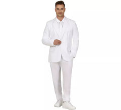 Terno Engraçado Branco Elegante Masculino