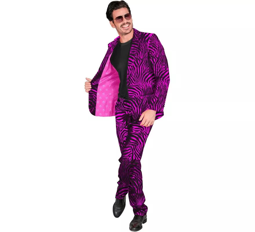 Translation missing: pt-PT.Traje Divertido de Fiesta animal print púrpura para hombre