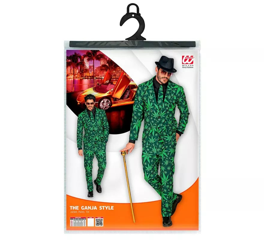 Translation missing: pt-PT.Traje Divertido de Marihuana verde para hombre
